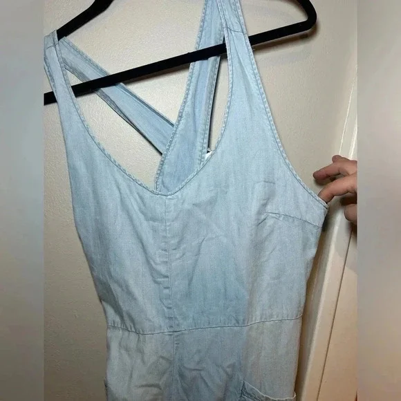 Prana Bahia Denim Jumpsuit Romper - Picture 4 of 8